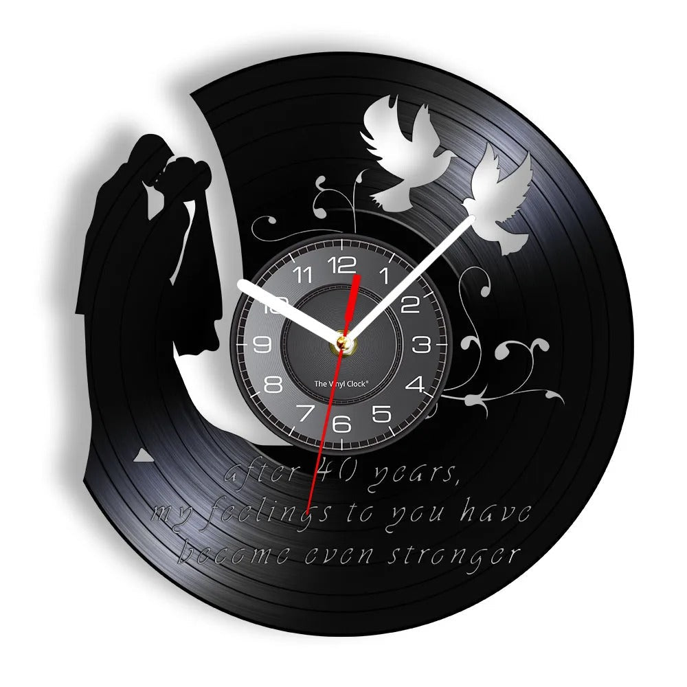 Horloge Murale Cœur Romantique