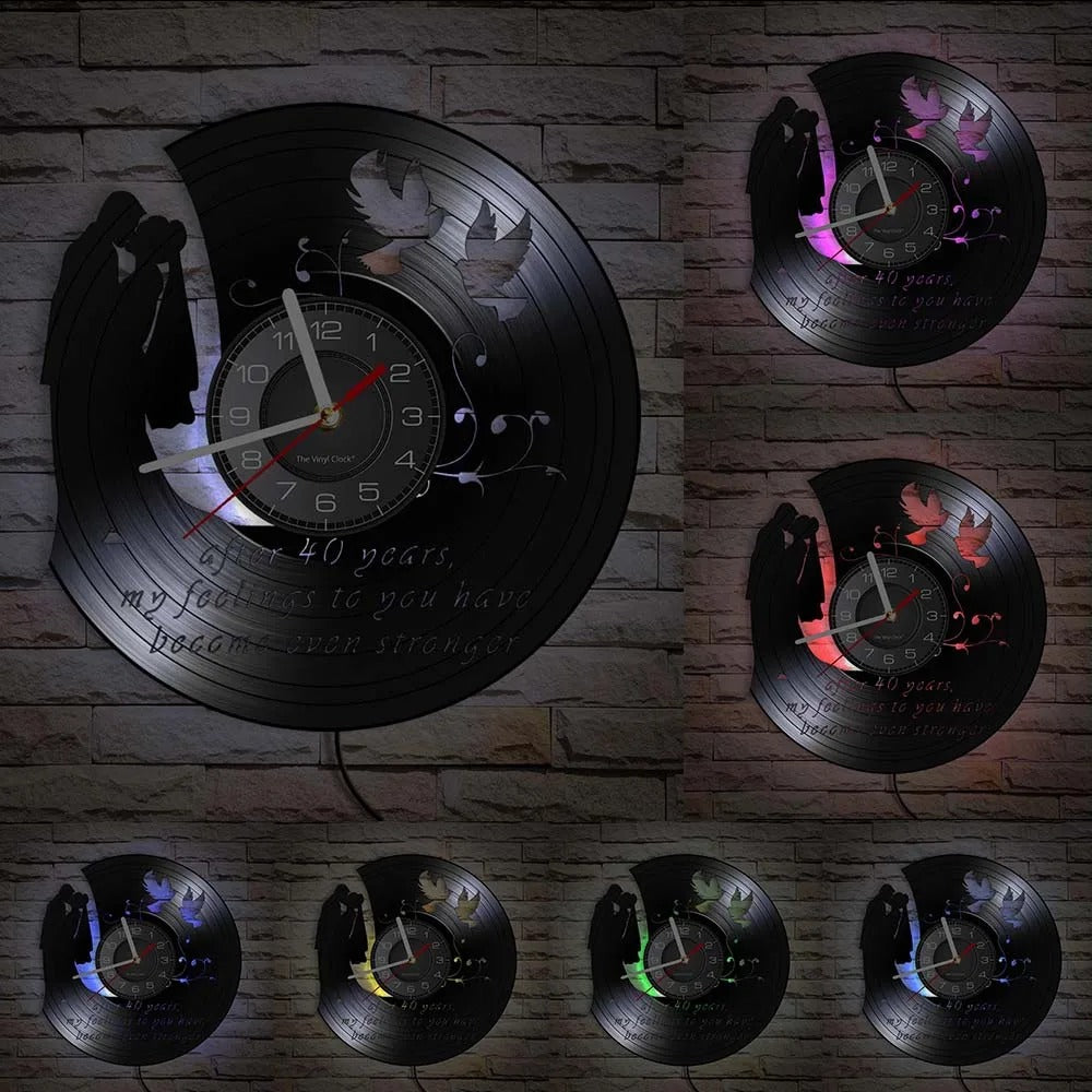 Horloge Murale Cœur Romantique