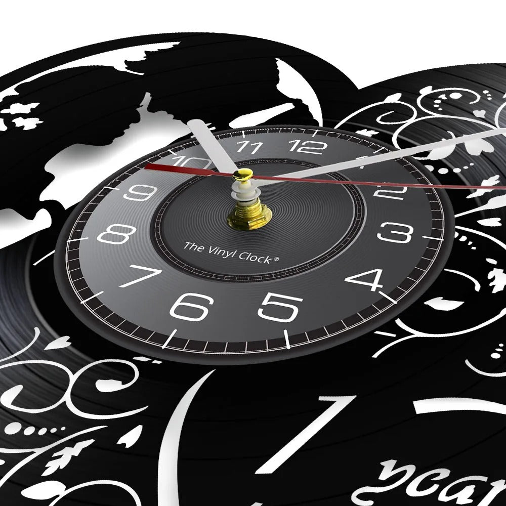 Horloge Murale Cœur Romantique