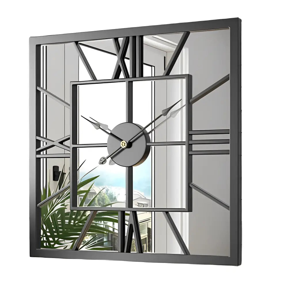 Horloge Murale Carrée Miroir