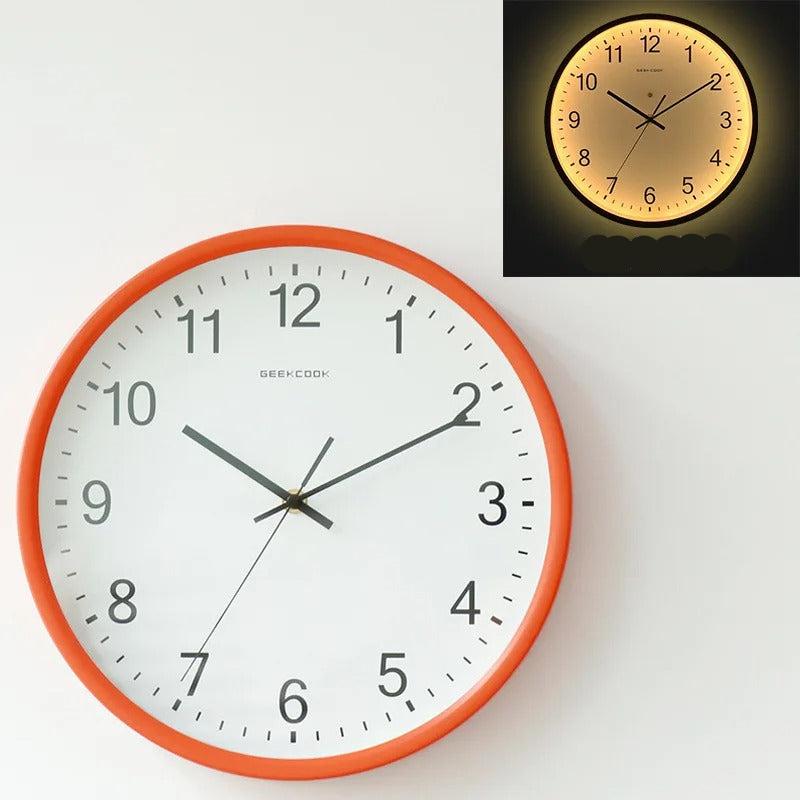 Horloge Murale Orange Chiffres
