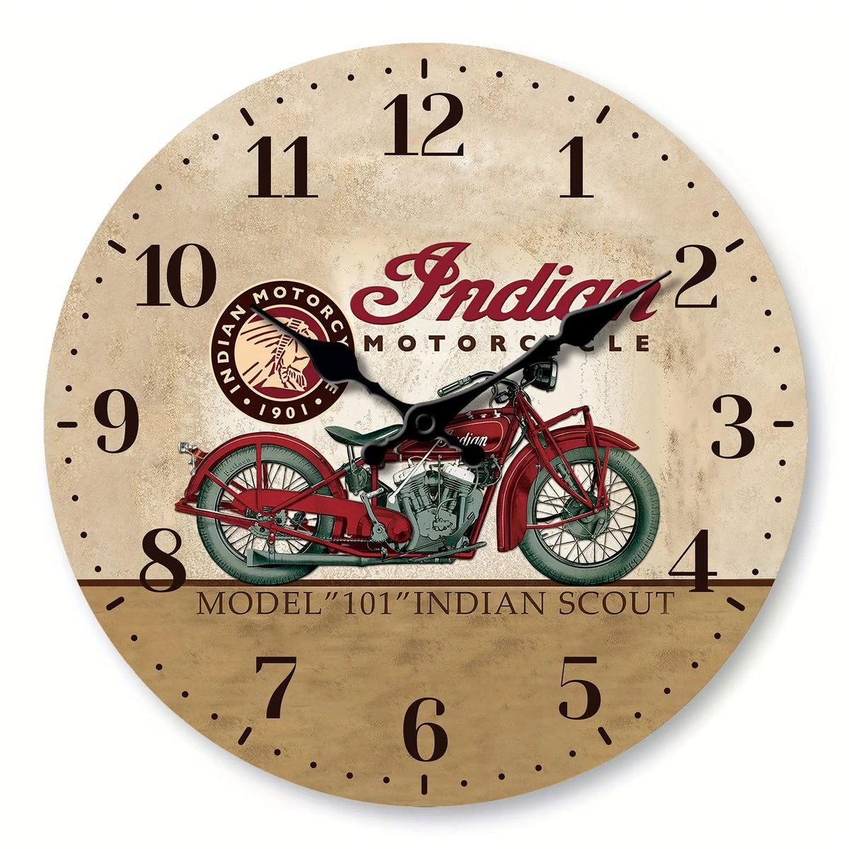 Horloge Murale Indian Moto