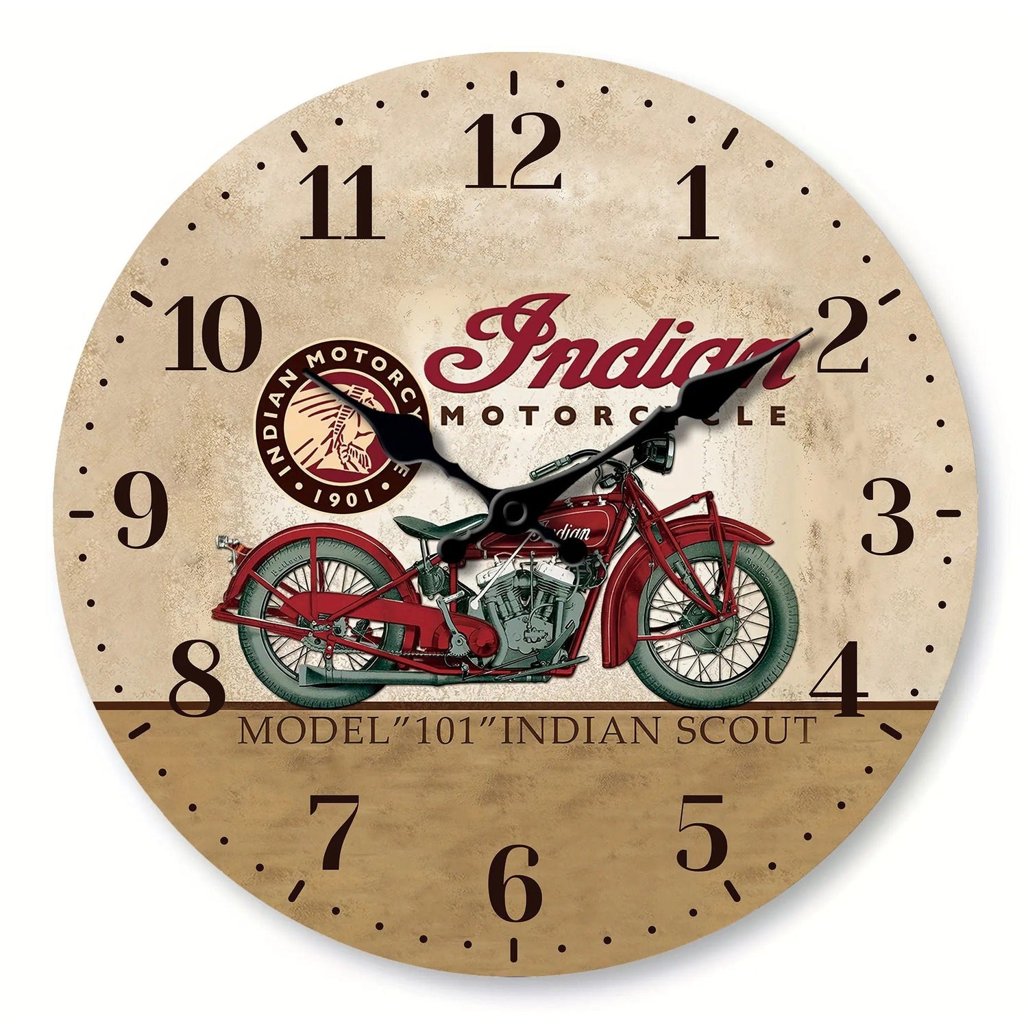 Horloge Murale Indian Moto