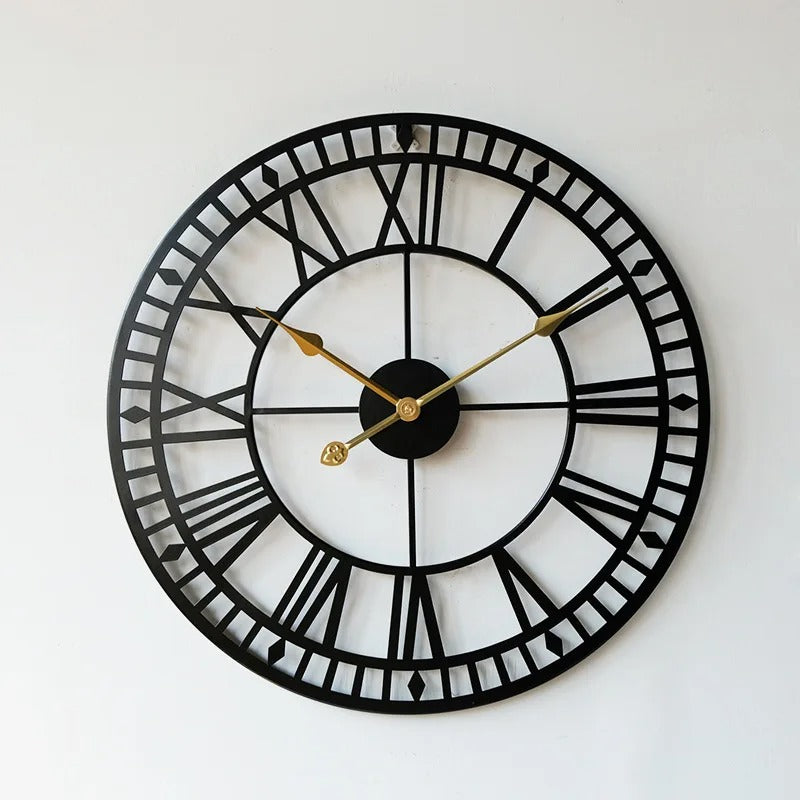 Horloge Murale Chiffres Romains Industriel