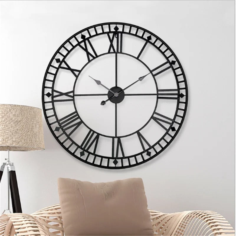 Horloge Murale Chiffres Romains Industriel
