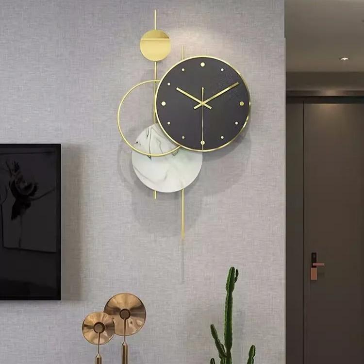 Horloge Murale Cercle Doré