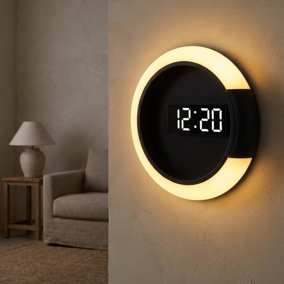 Horloge Murale Anneau Lumineux