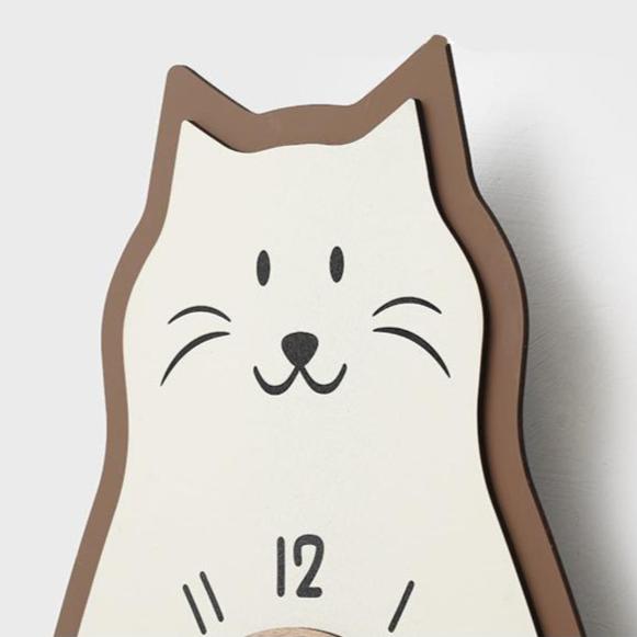 Horloge Murale Forme Chat