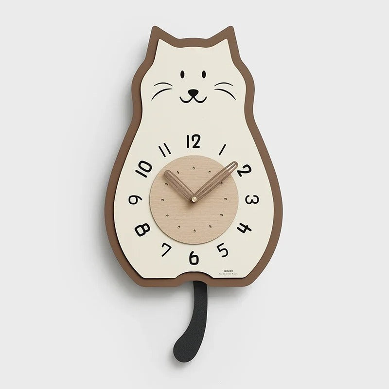 Horloge Murale Forme Chat