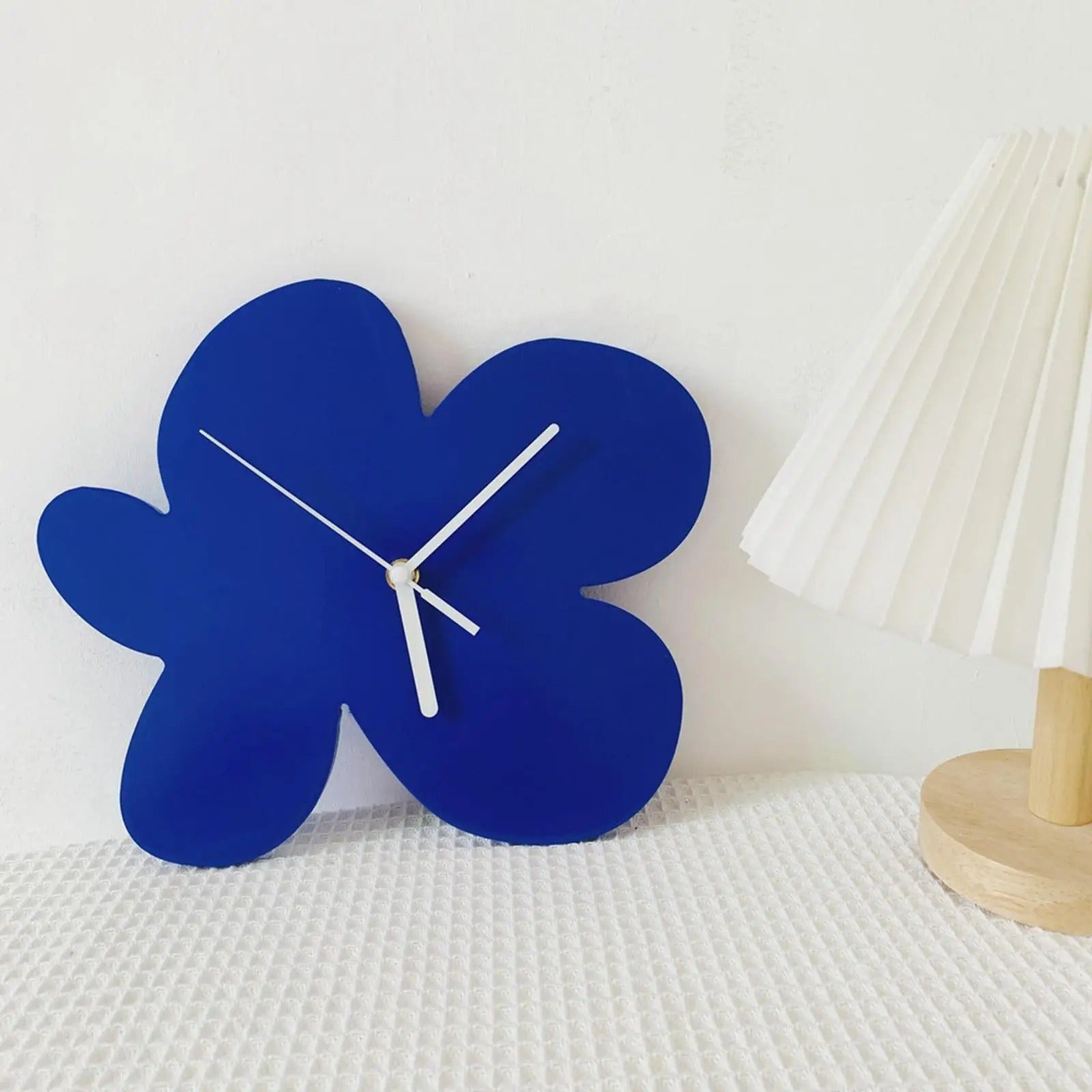 Horloge Murale Fleur Bleue