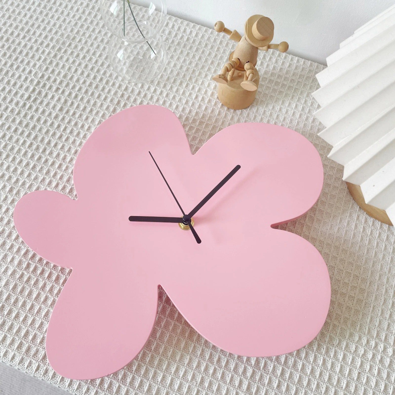 Horloge Murale Fleur Bleue
