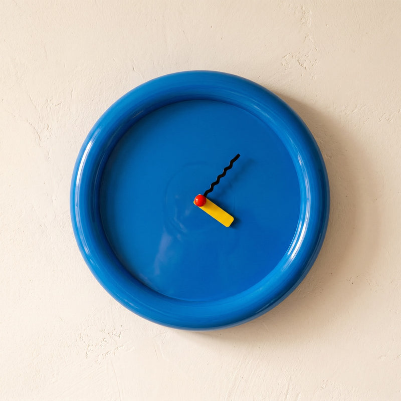 Horloge Murale Bleu Design