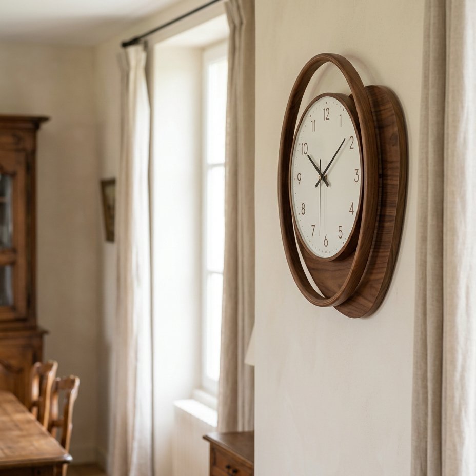 Horloge Murale Bois Asymétrique