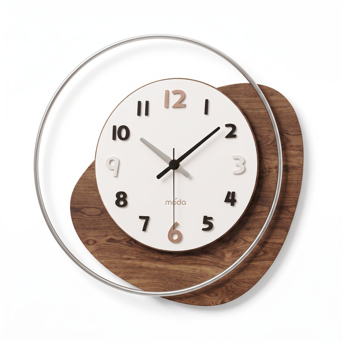 Horloge Murale Bois Asymétrique
