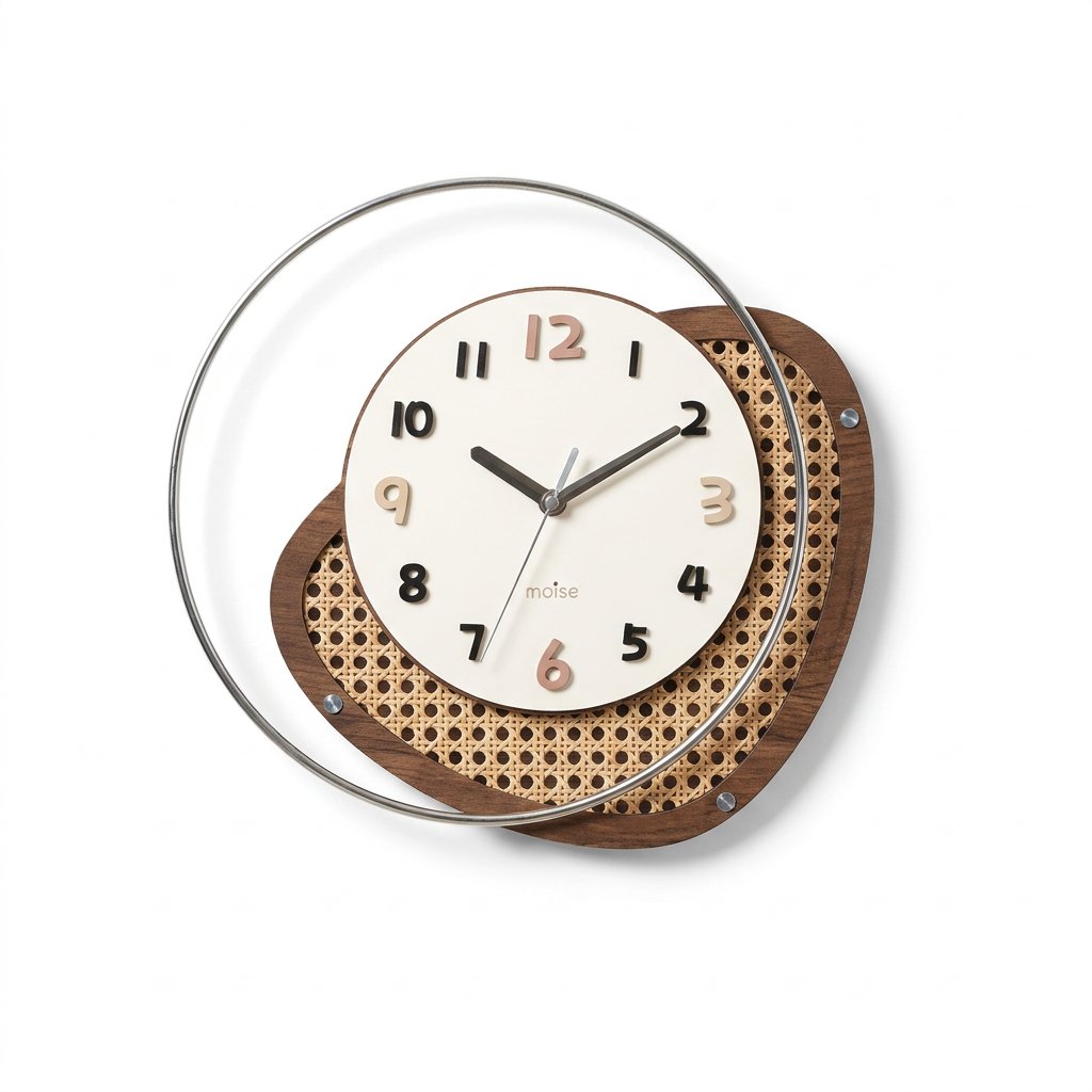 Horloge Murale Bois Asymétrique