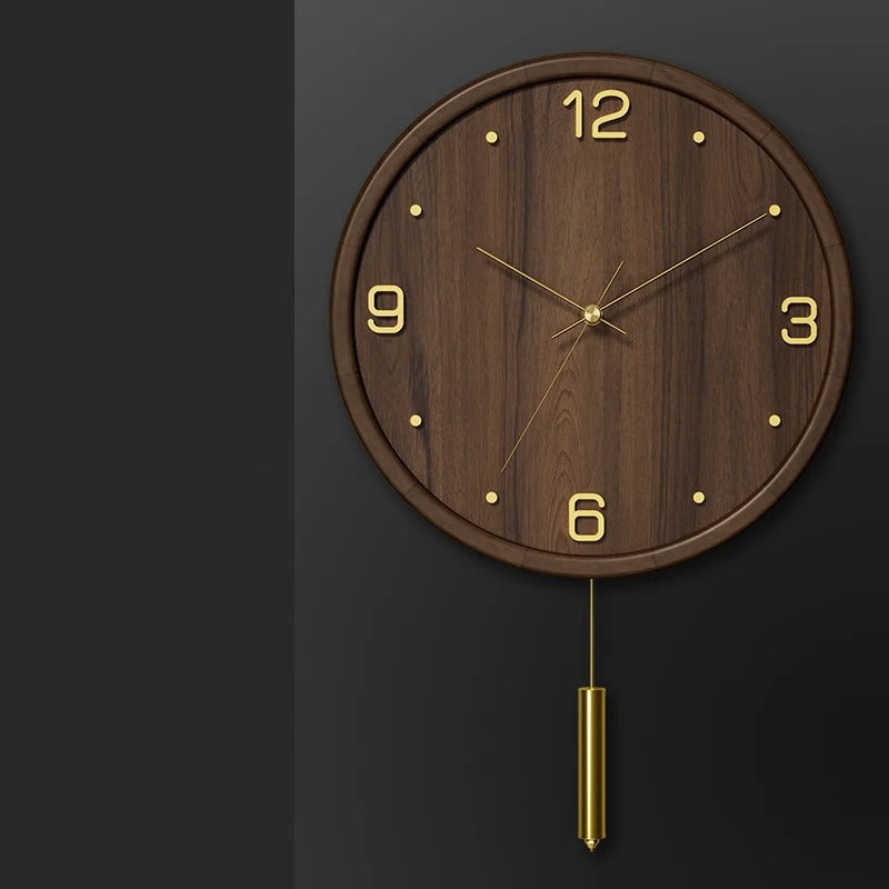 Horloge Murale Pendule Marron