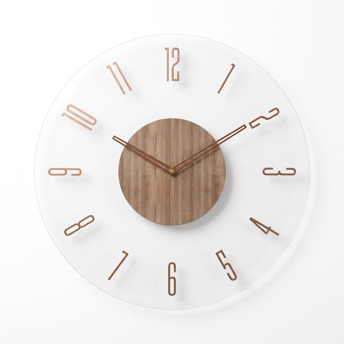 Horloge Murale Bois Minimal Style 4 – fond blanc
