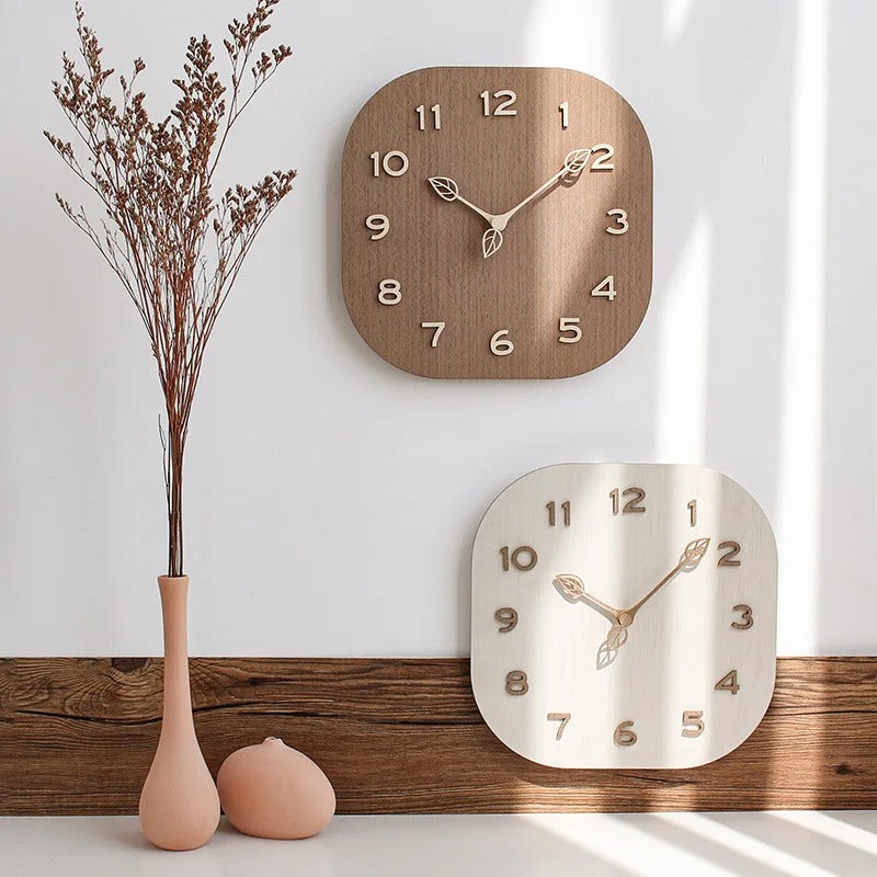 Horloge Murale Design Feuille