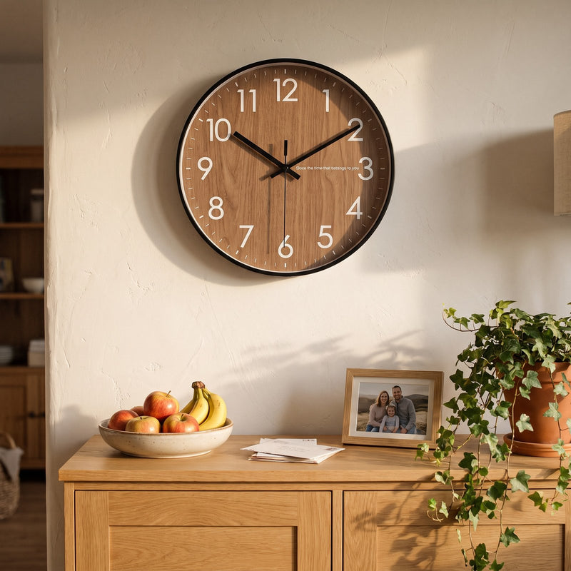 Horloge Murale Bois Naturel