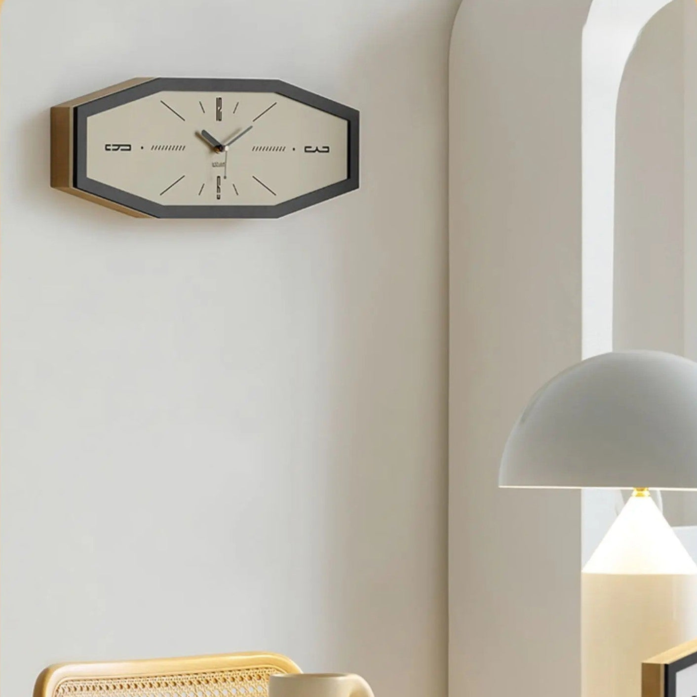 Horloge Murale Hexagonale Bois