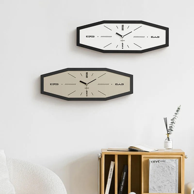 Horloge Murale Hexagonale Bois