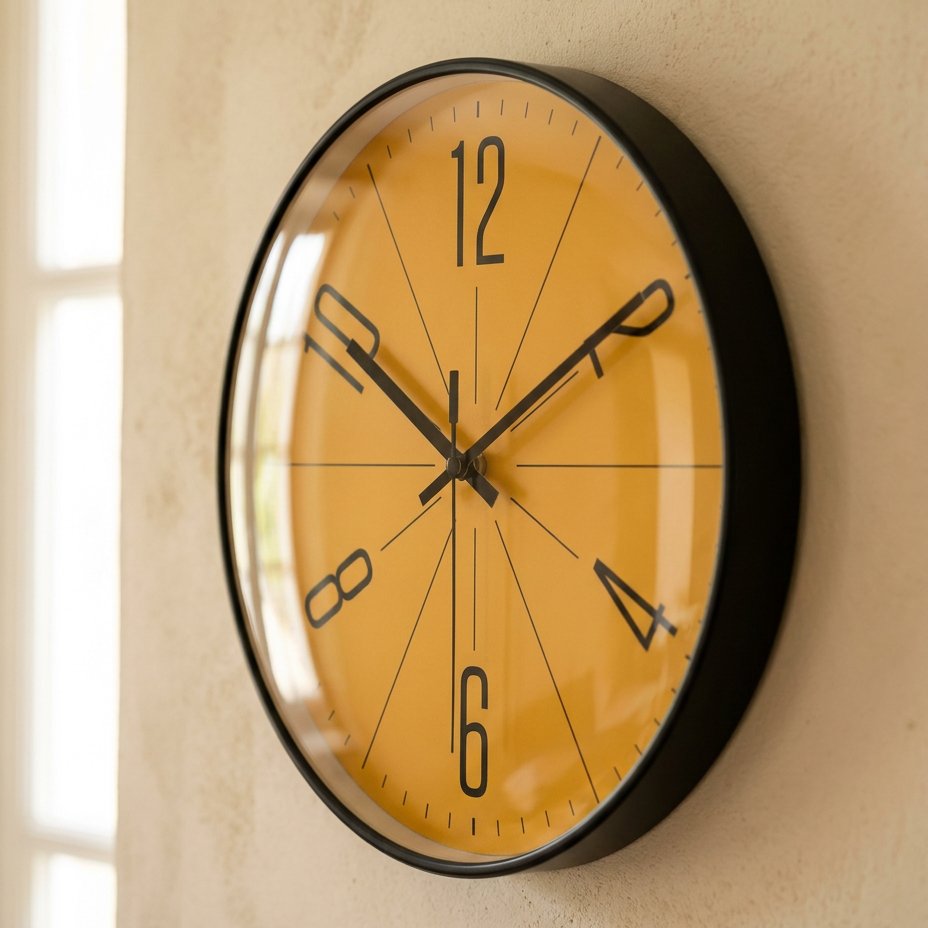 Horloge Murale Cadran Jaune