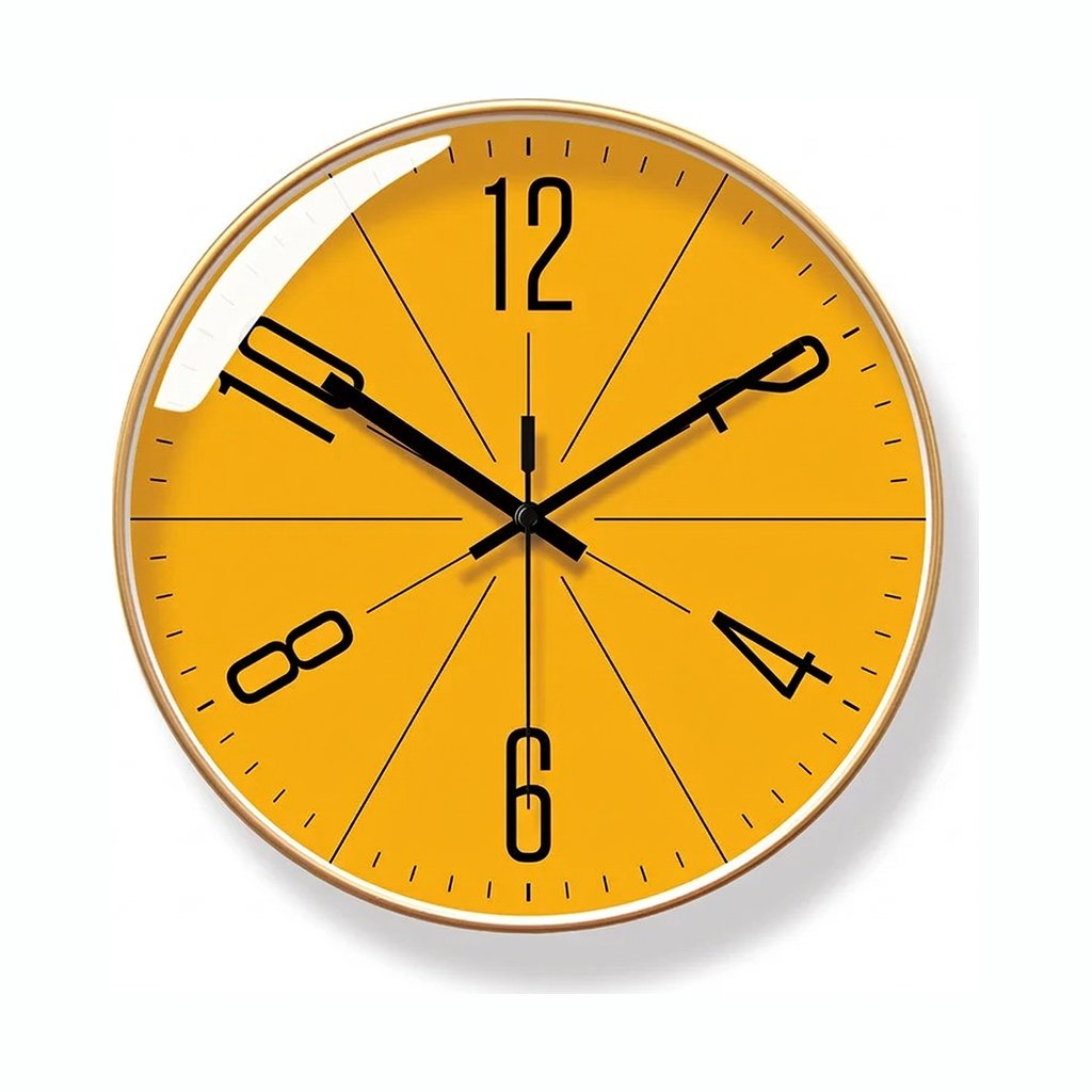 Horloge Murale Cadran Jaune