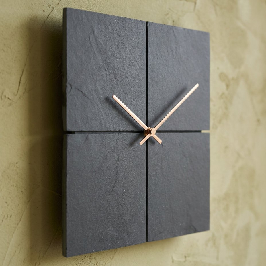 Horloge Murale Carré Noir