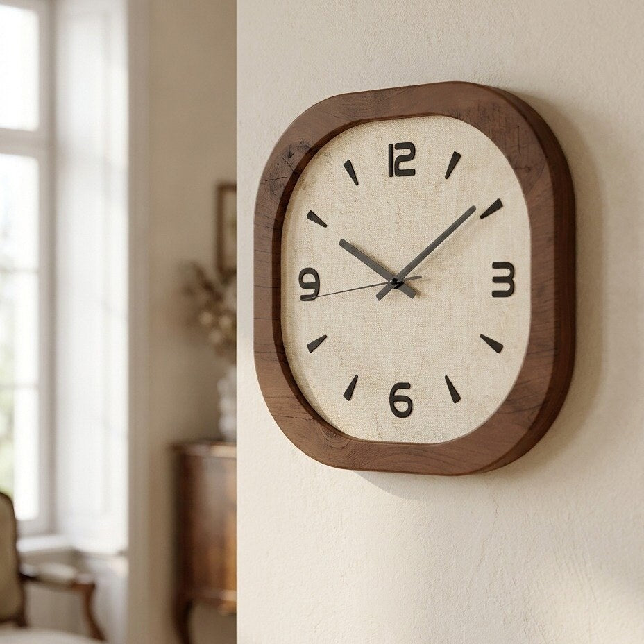 Horloge Murale Carrée Bois