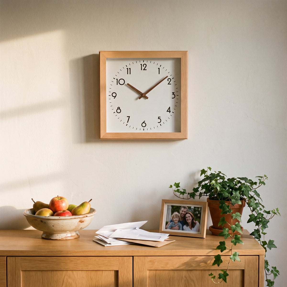 Horloge Murale Carrée Épurée