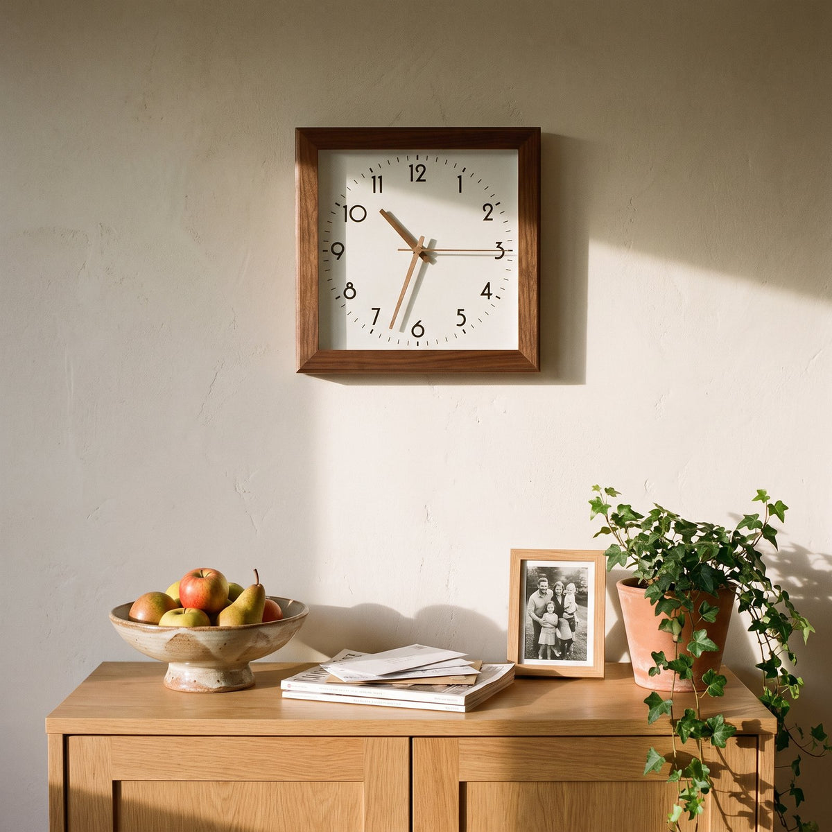 Horloge Murale Carrée Épurée