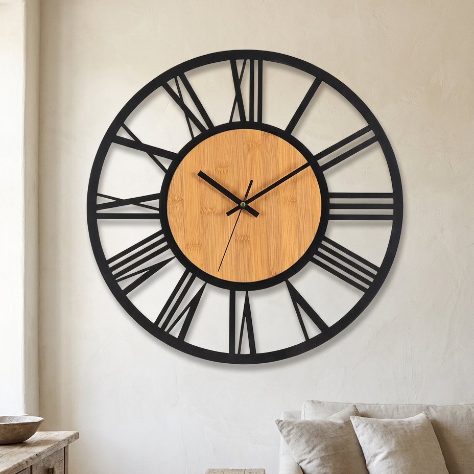 Horloge Murale Cercle Bois