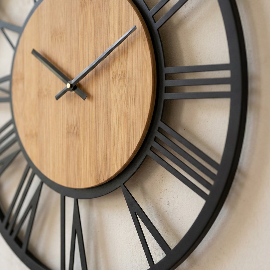 Horloge Murale Cercle Bois