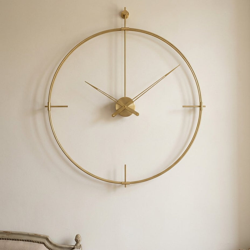 Horloge Murale Cercle Doré