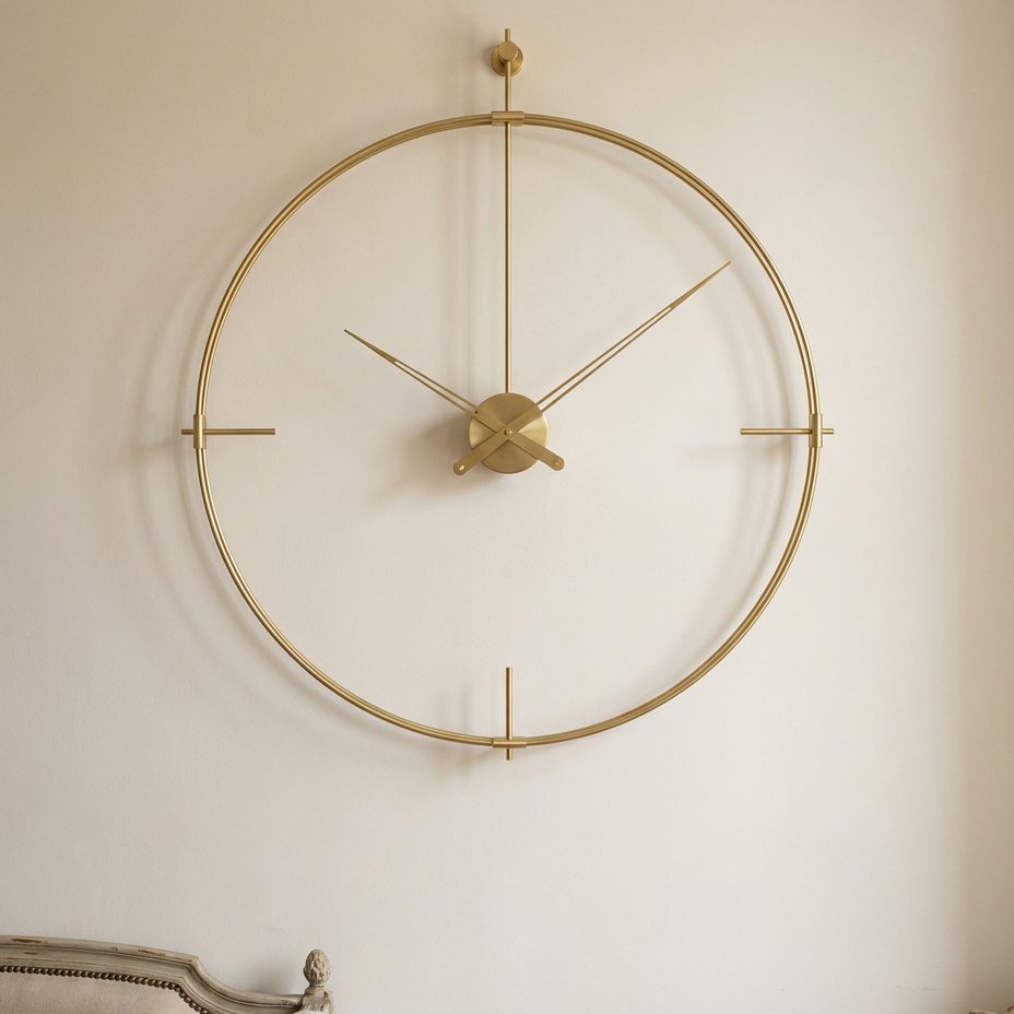 Horloge Murale Cercle Doré