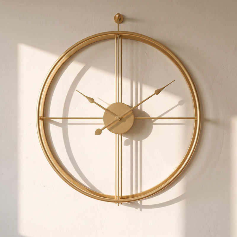 Horloge Murale Cercle Doré