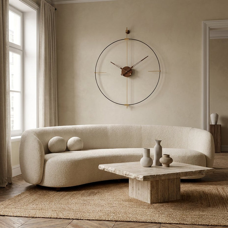 Horloge Murale Cercle Doré