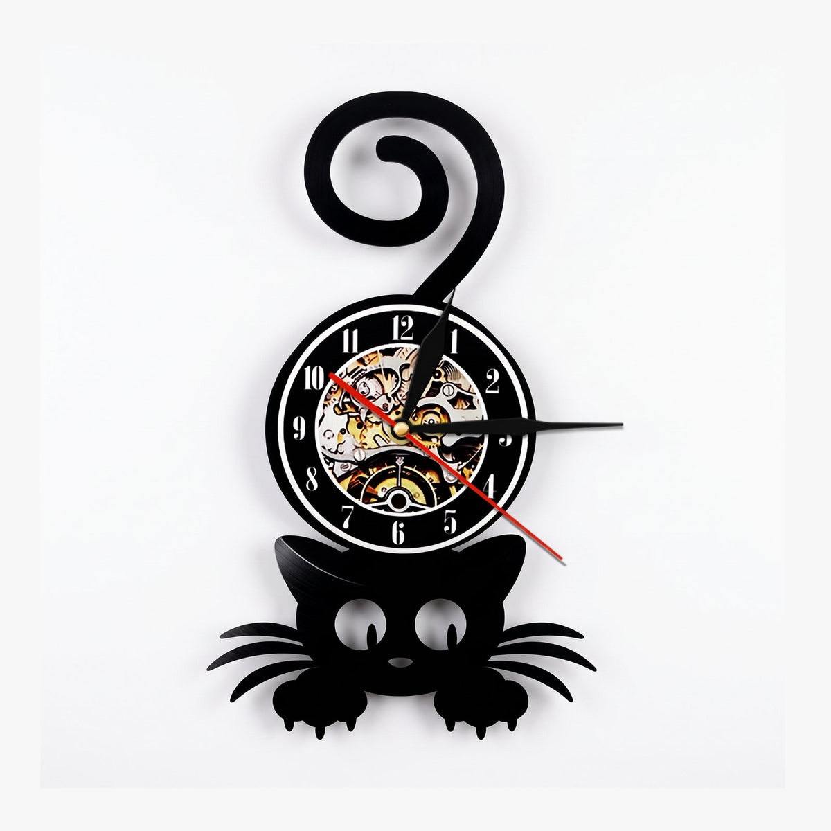 Horloge Murale Chat Gothique