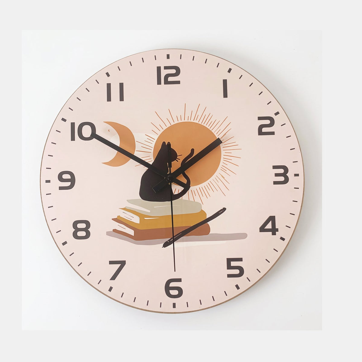Horloge Murale Chat Littéraire