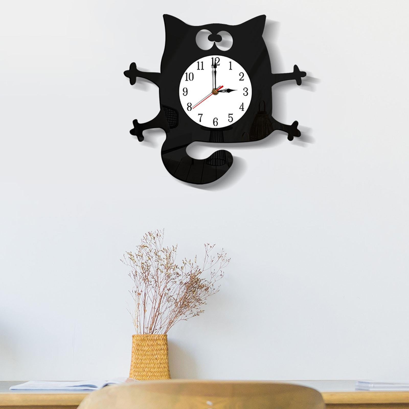 Horloge Murale Silhouette Féline