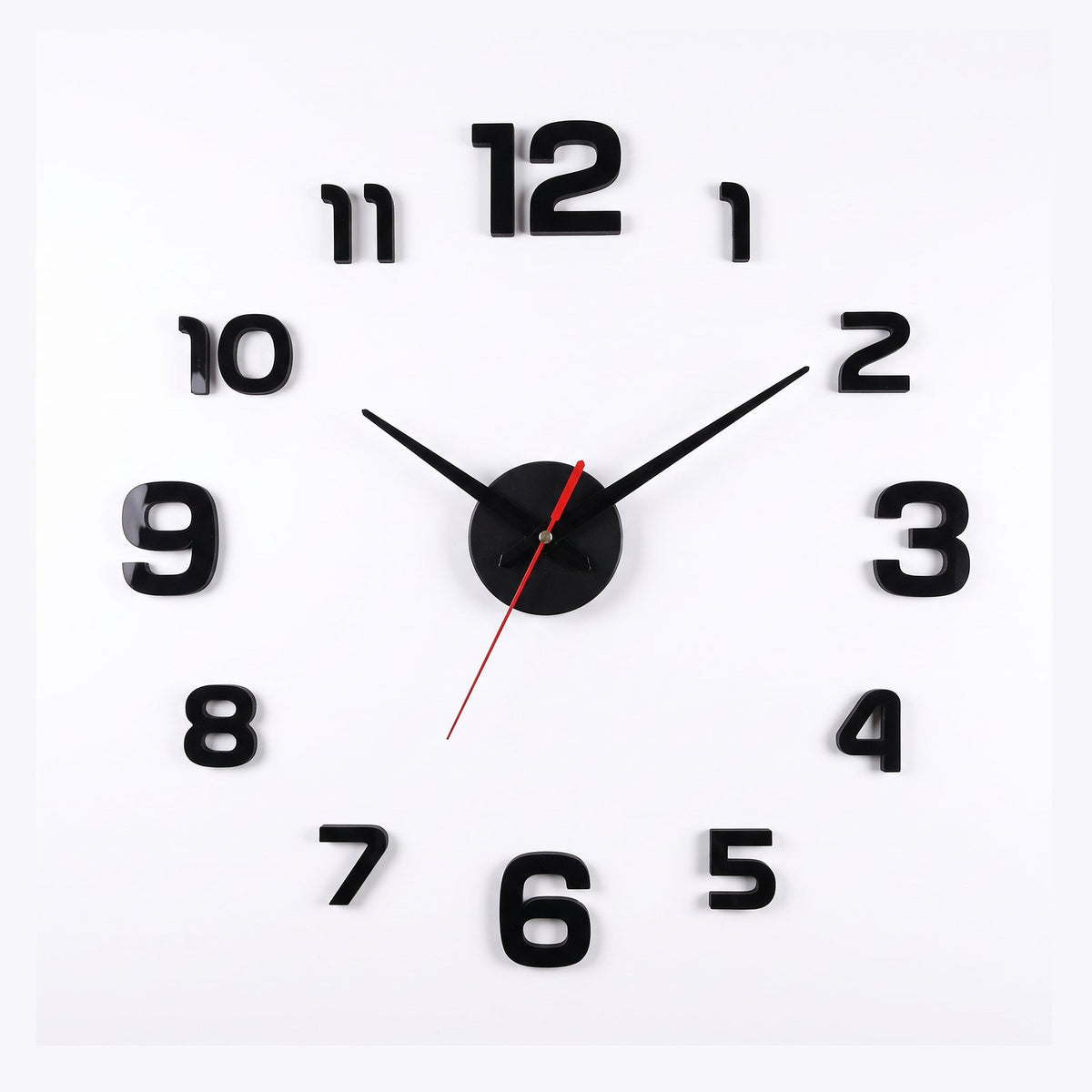 Horloge Murale Chiffres 3D