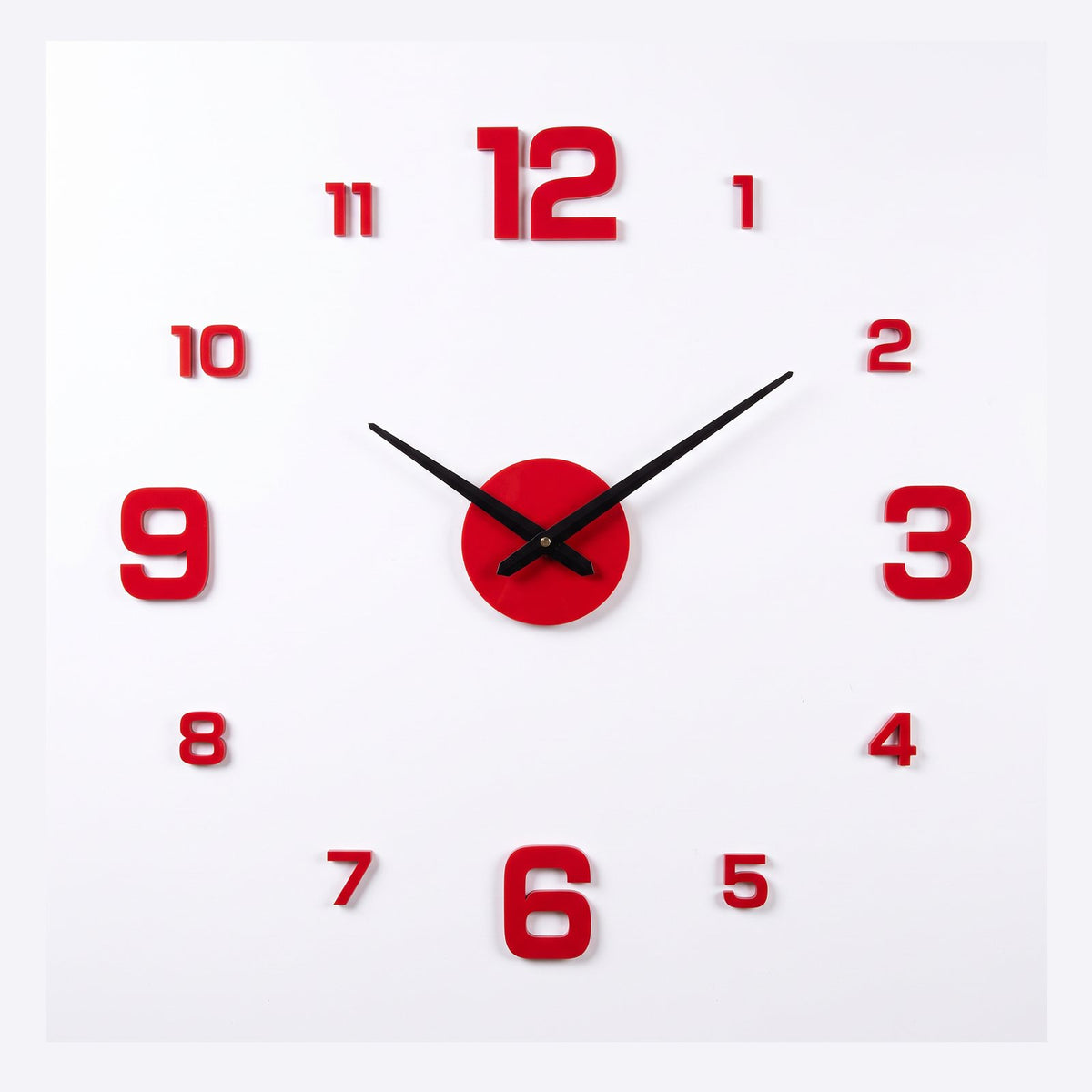 Horloge Murale Chiffres 3D