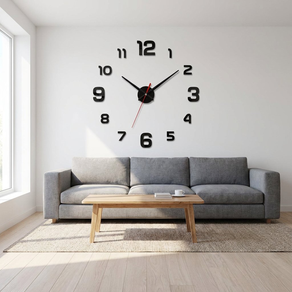 Horloge Murale Chiffres 3D