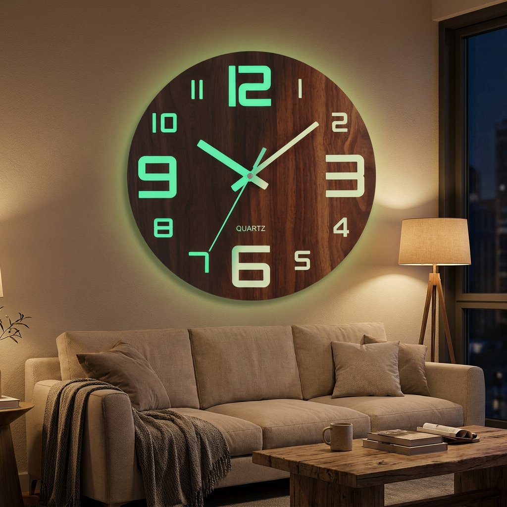 Horloge Murale Chiffres Lumineux