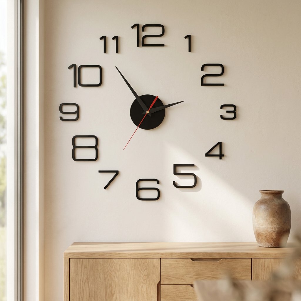 Horloge Murale Grand Chiffres Modernes
