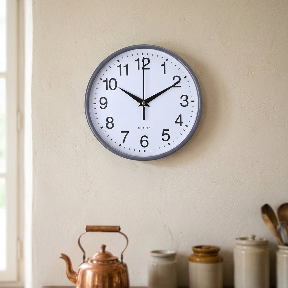Horloge Murale Chiffres Noirs