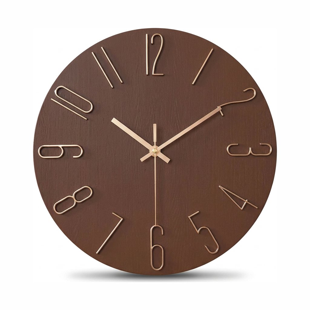 Horloge Murale Chiffres Or