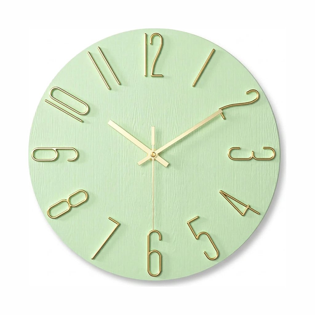 Horloge Murale Chiffres Or
