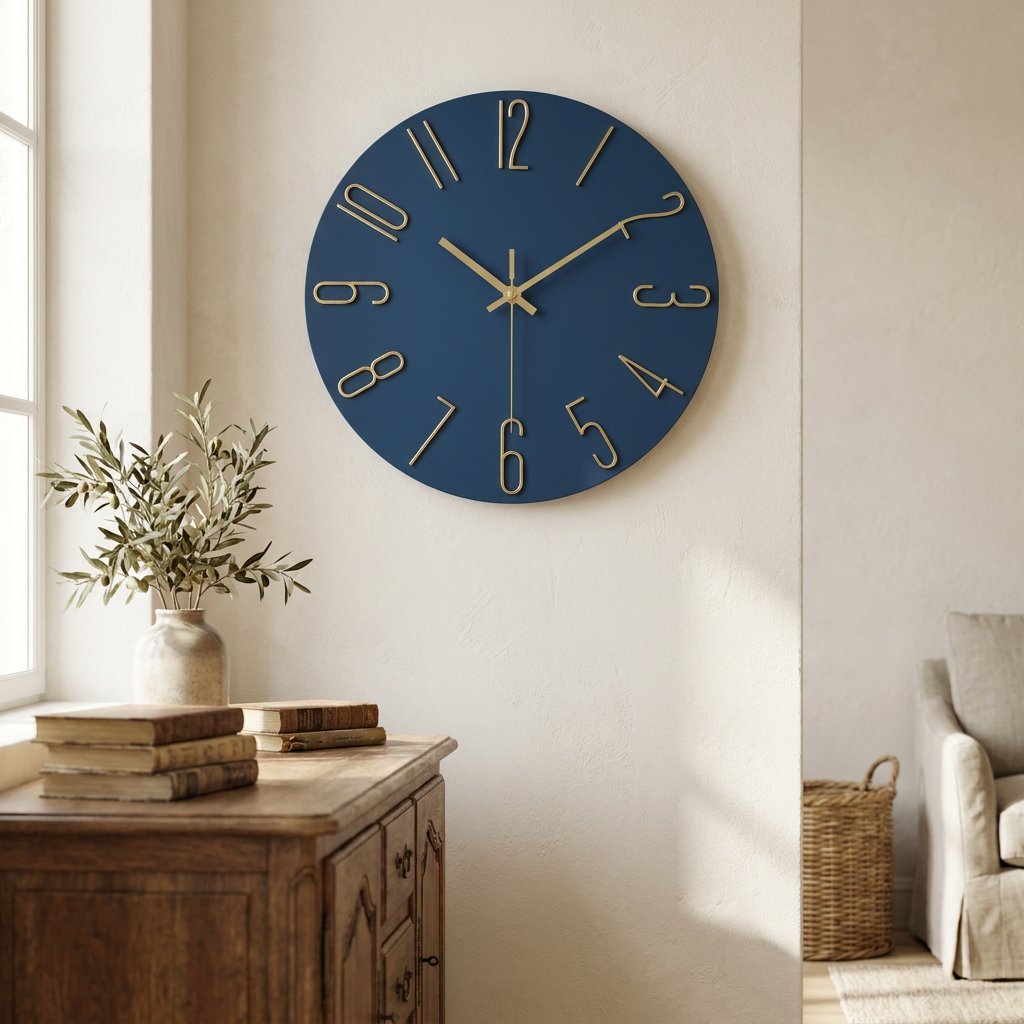 Horloge Murale Chiffres Or