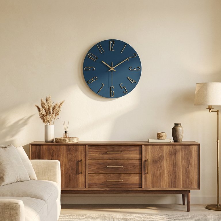 Horloge Murale Chiffres Or